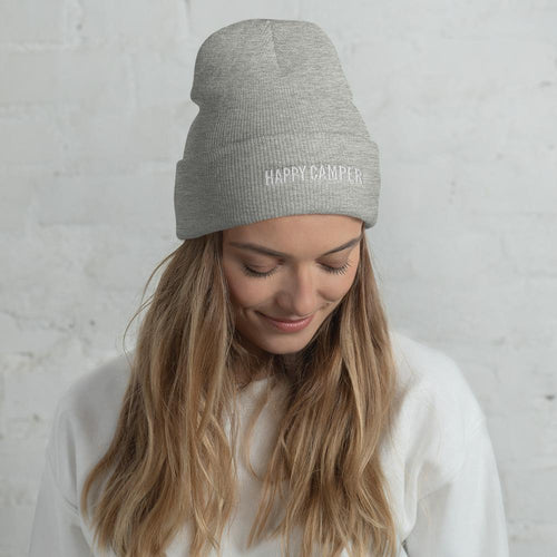 Happy Camper Cuffed Beanie
