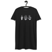 Load image into Gallery viewer, Skelly hands tee shirt dress