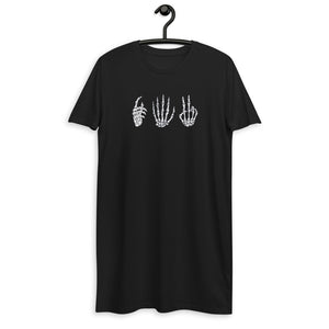 Skelly hands tee shirt dress