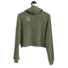 Load image into Gallery viewer, Skelly Hands Cropped Hoodie - Olive