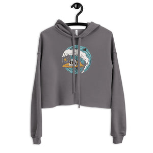 Skelly Wave crop hoodie