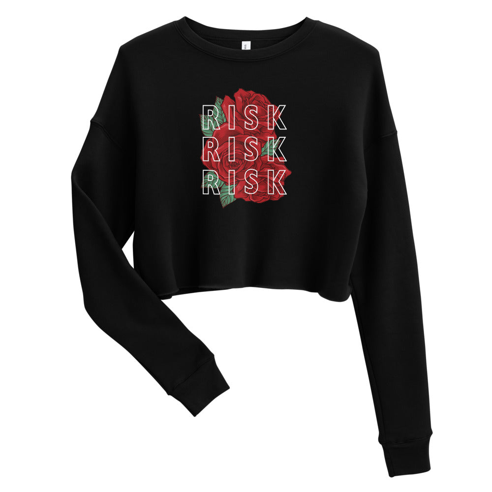 Risky Rose Crop Sweatshirt